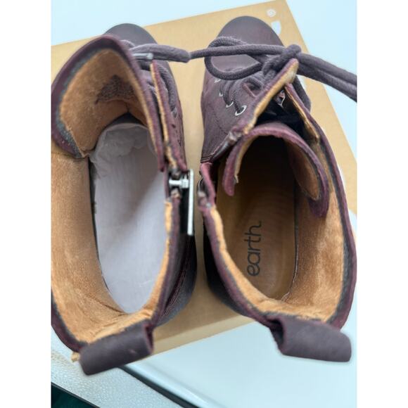 Earth® Dark 600 Red Leather Boots Women's size 10M Janel-QV - Picture 15 of 15